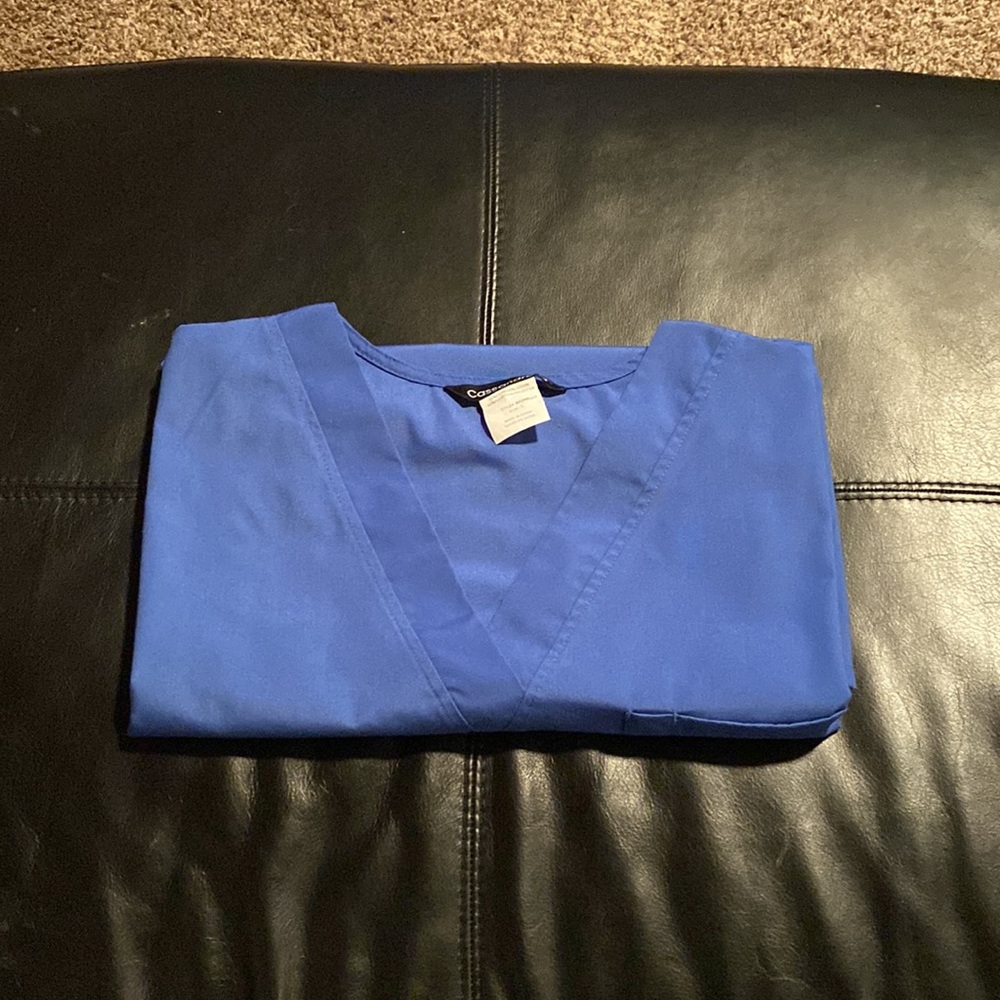 Blue Scrub Top.